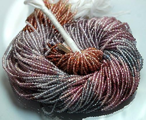 13'' super micro faceted, natural multi spinel micro faceted rondelles beads 2.5mm aprx