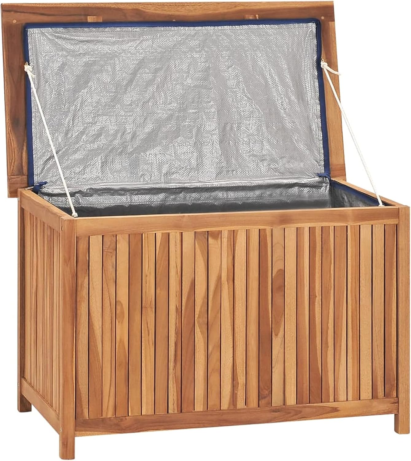 Patio Storage Box, Large Outdoor Wooden Storage Deck Box, with Water-Proof Lining, 35.4