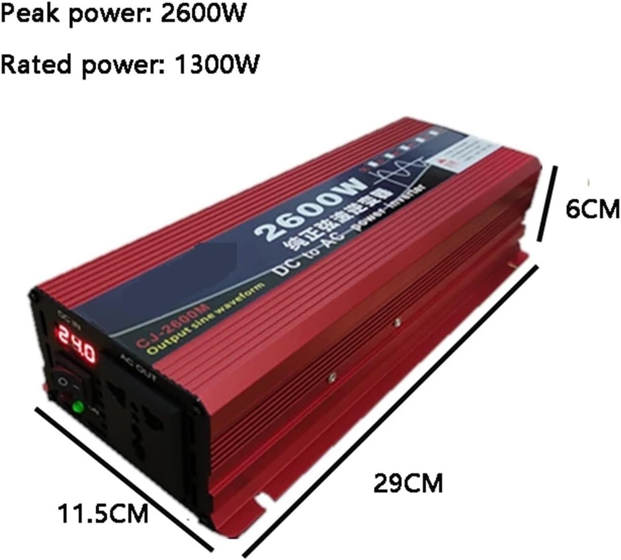 Inverter 1600W 2600W 3500W 4000W DC 12V 24V 48V 60V 72V to AC 220V Pure Sine Wave Voltage Converter Solar inverters(72V,220V 50HZ_5500W)