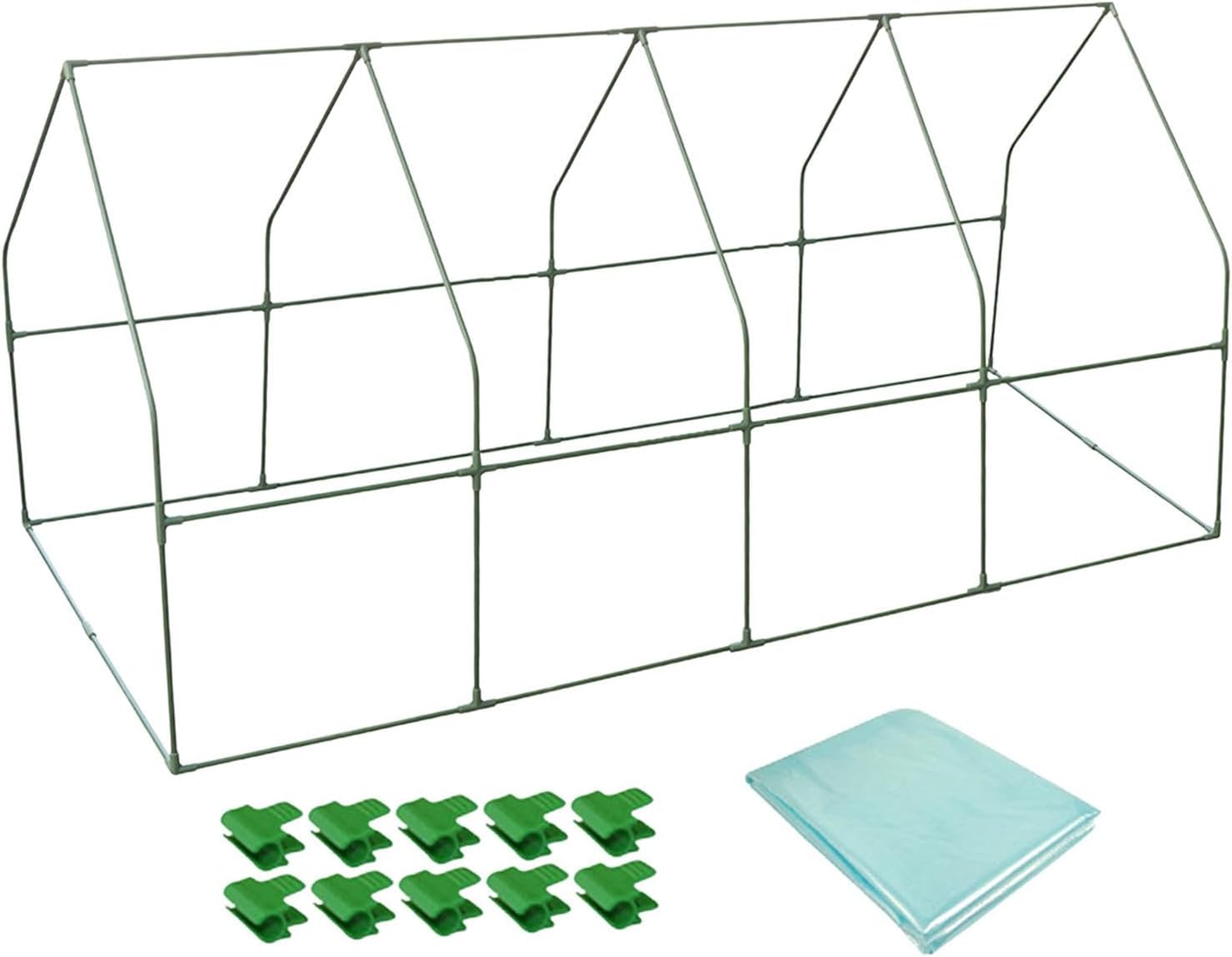 Mini Greenhouse, Garden Greenhouse, Portable,Plant Hot House, Green House Plant Stand for Patio Outdoor Garden Flower, 100cmx200cm