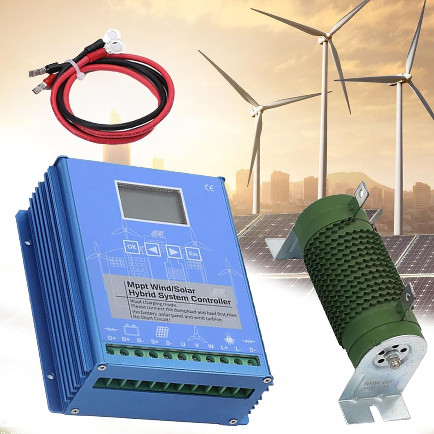 15000W,Wind Solar Hybrid Charge Controller,Hybrid Charge Controller,Mppt Boost Charging with LCD Display and Dump Load,Automatic Controller for Home,Boat,Street Light 24V