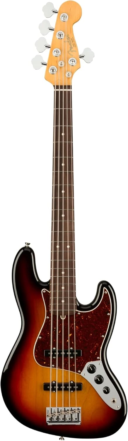 Fender American Professional II 5-String Jazz Bass, 3-Color Sunburst, Rosewood Fingerboard