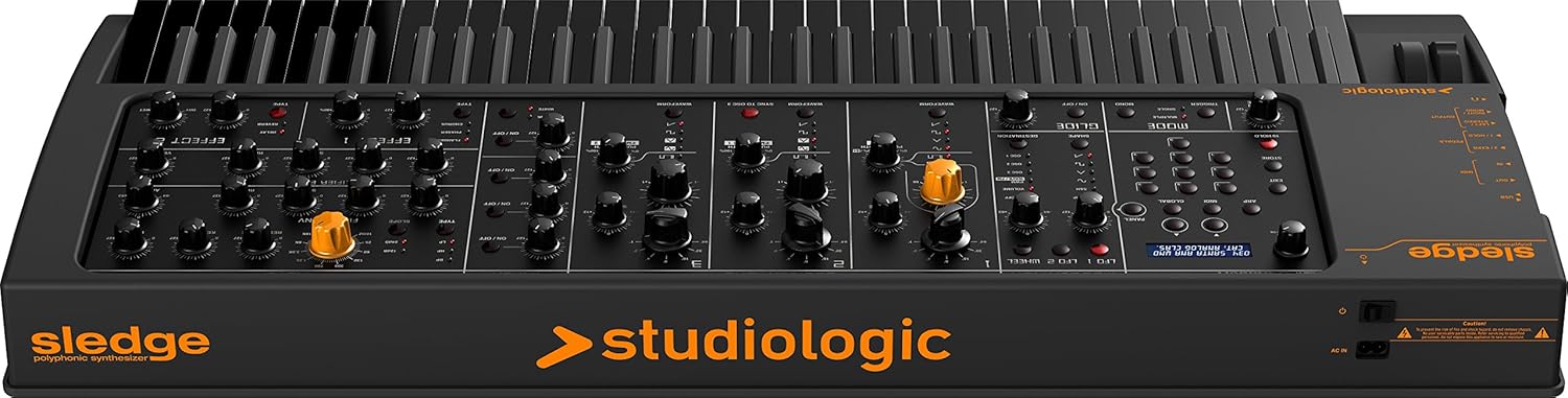 Studiologic Sledge 2 Black Edition Synthesizer with 61-Key Semi-Weighted Keyboard