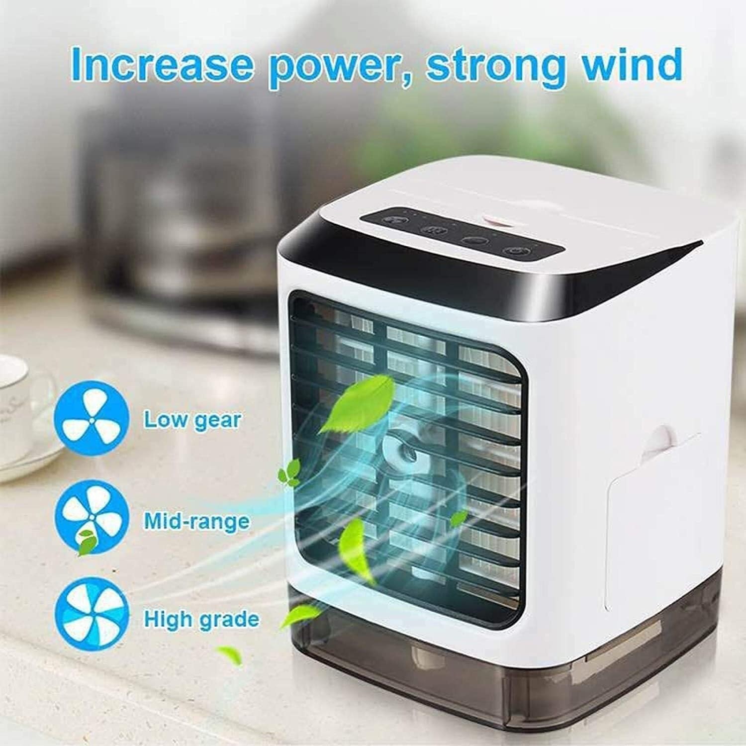 Portable Air Conditioner Mini, USB Portable Air Cooler Fan Air Conditioner Desktop Air Cooling Fan Humidifier Purifier