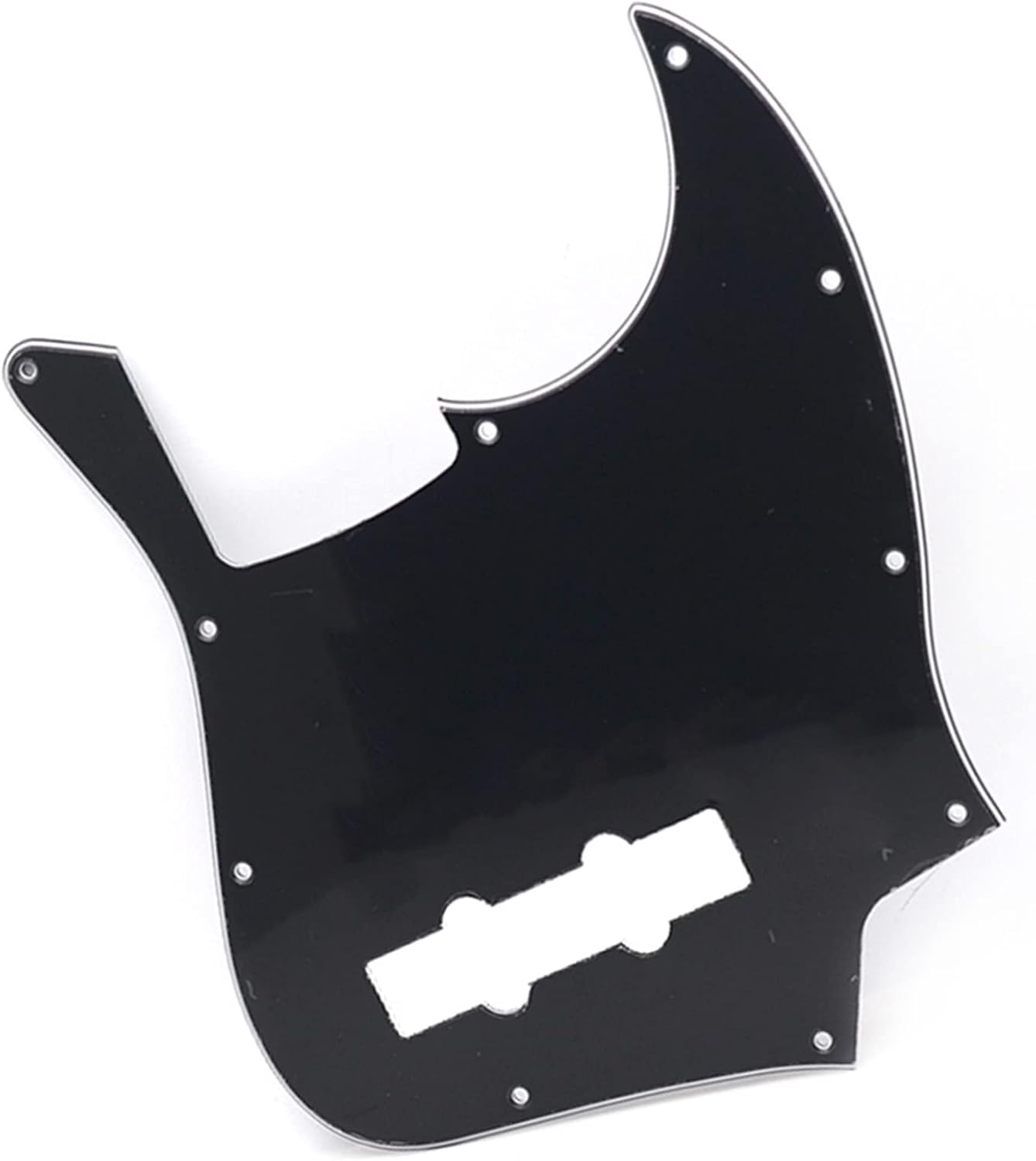 Electric Guitar Pickguard 6Pcs Black Electric Guitar Bass Pickguard 3 Ply Protector Anti-Scratch Plate for Bass Guitar
