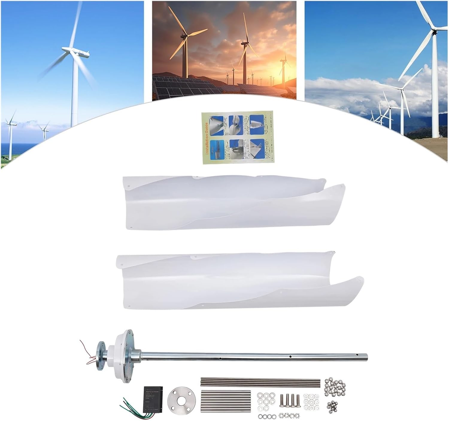 Wind Turbines, 12V/24V 400W Vertical Levitation Axis Wind Turbine nerator Low Wind Speed Starting Wind Turbines(24V)