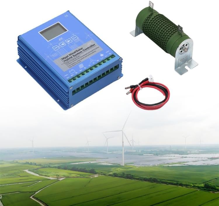 Wind Solar Hybrid System MPPT Charge Controller with Dump Load Wind Turbine Generator Solar Panel 12 24 48V Auto Universal for Off Grid Wind Solar Hybrid Systems Hybrid Charge Controller 48V-12000W