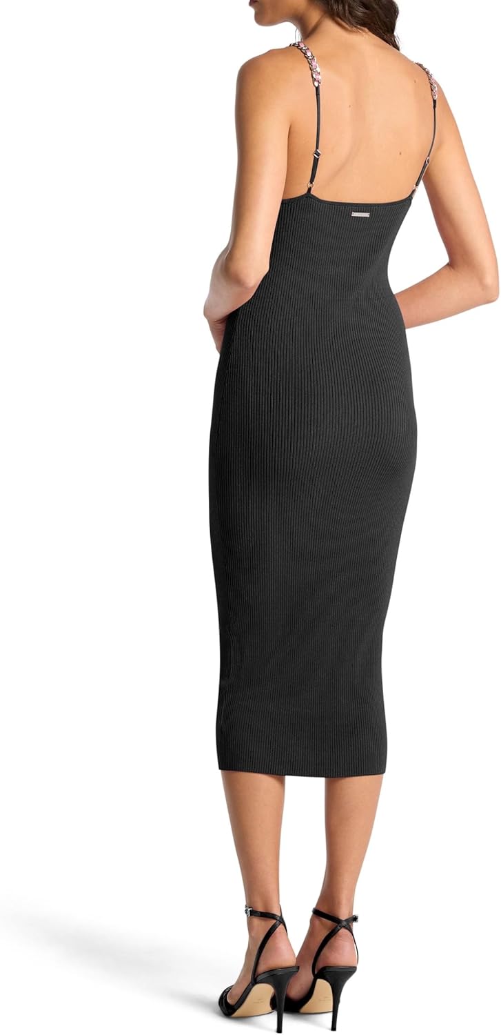 Michael Kors Womens Chain Strap Midi Dress