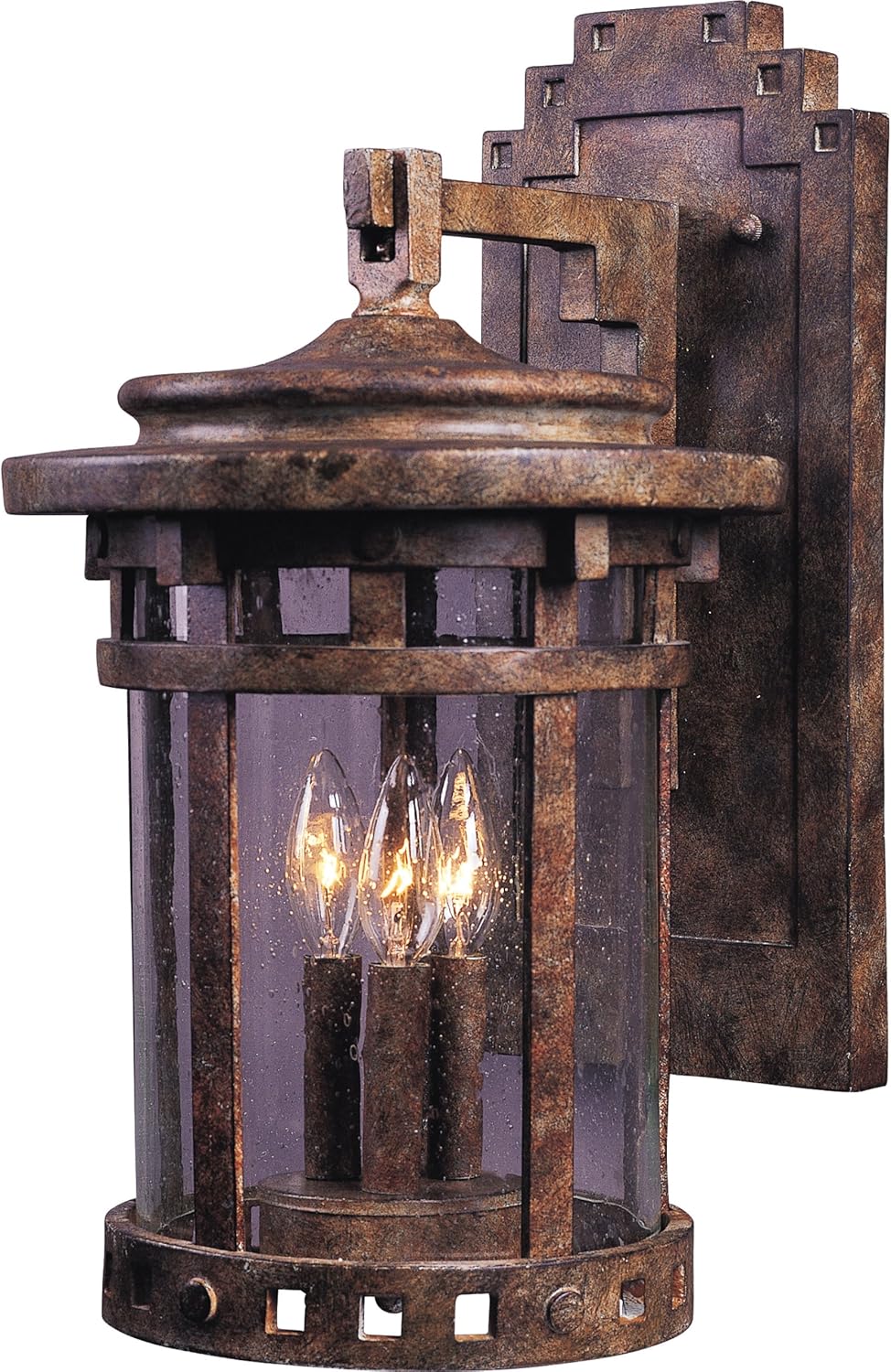 Maxim Santa Barbara Vx 3 Light Outdoor Wall Lantern with Sienna Finish