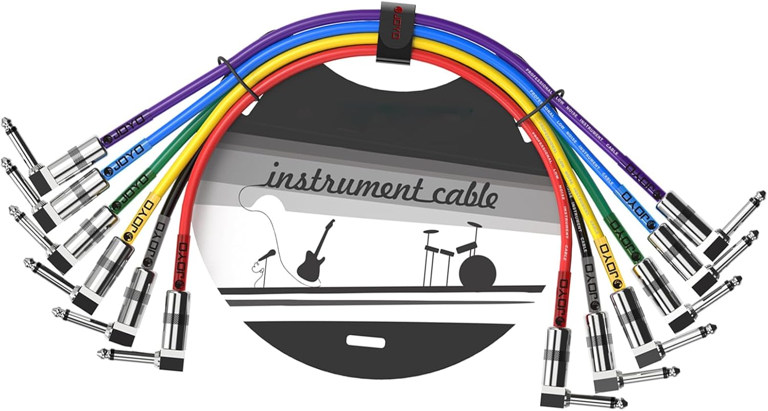 AITONE Drum Machine Guitar Pedal (AT-06) and Patch Cables 6 Pack 1/4