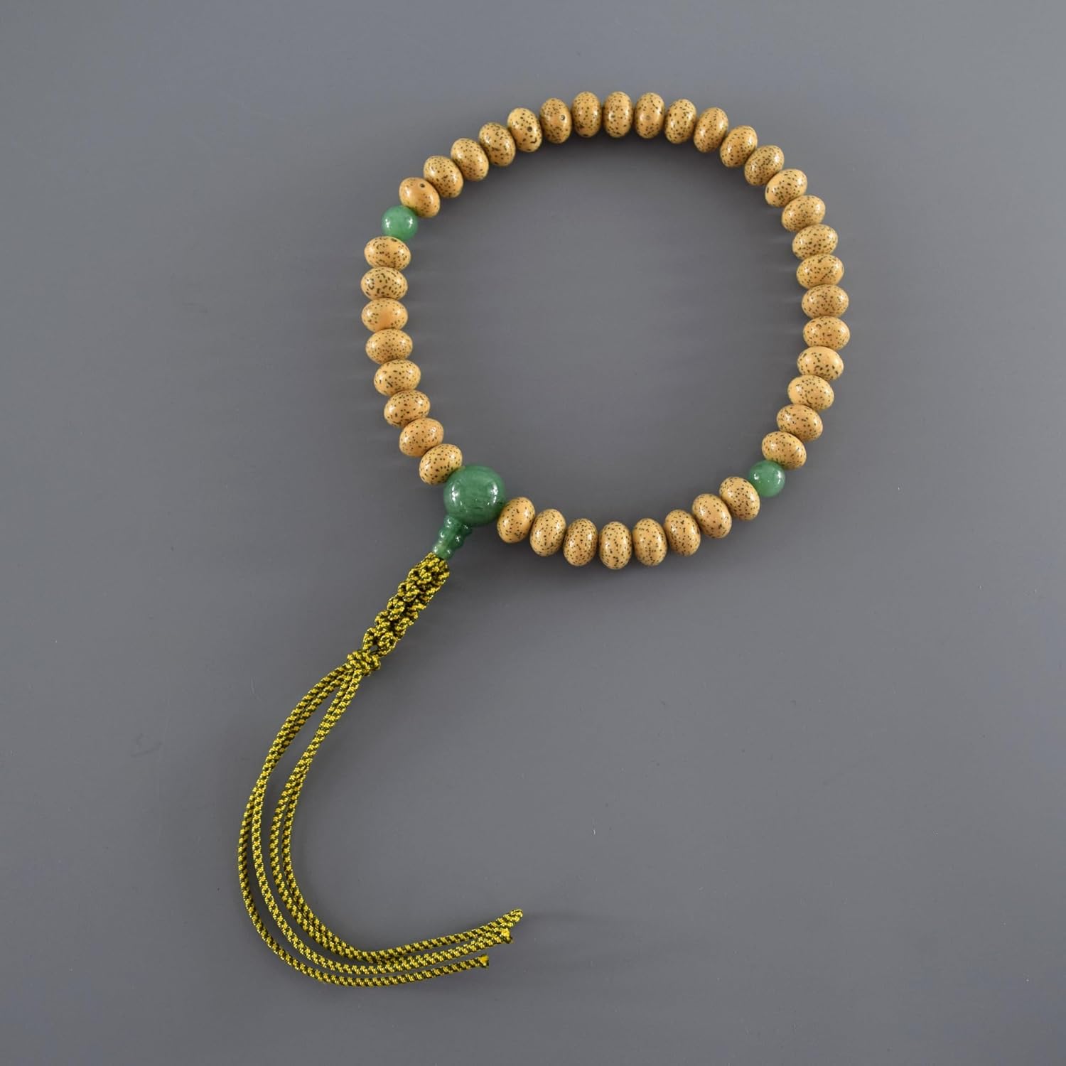 京都あさひ屋 Bodhi Tree Wood & Green Aventurine Japanese Juzu Buddhist Prayer Beads Handemade in Kyoto Japan JUA13