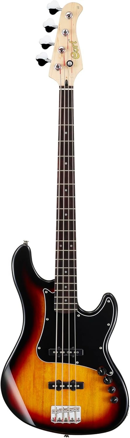 Cort GB34JJ3TS GB Series Bass Guitar, 3 Tone Sunburst