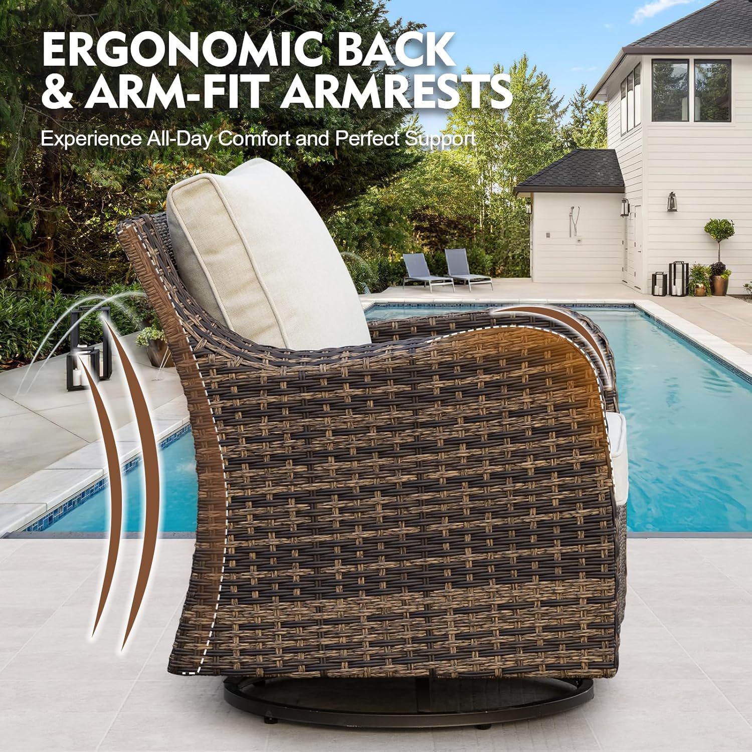 MEISSALIVVE Outdoor Patio Furniture Set with 43