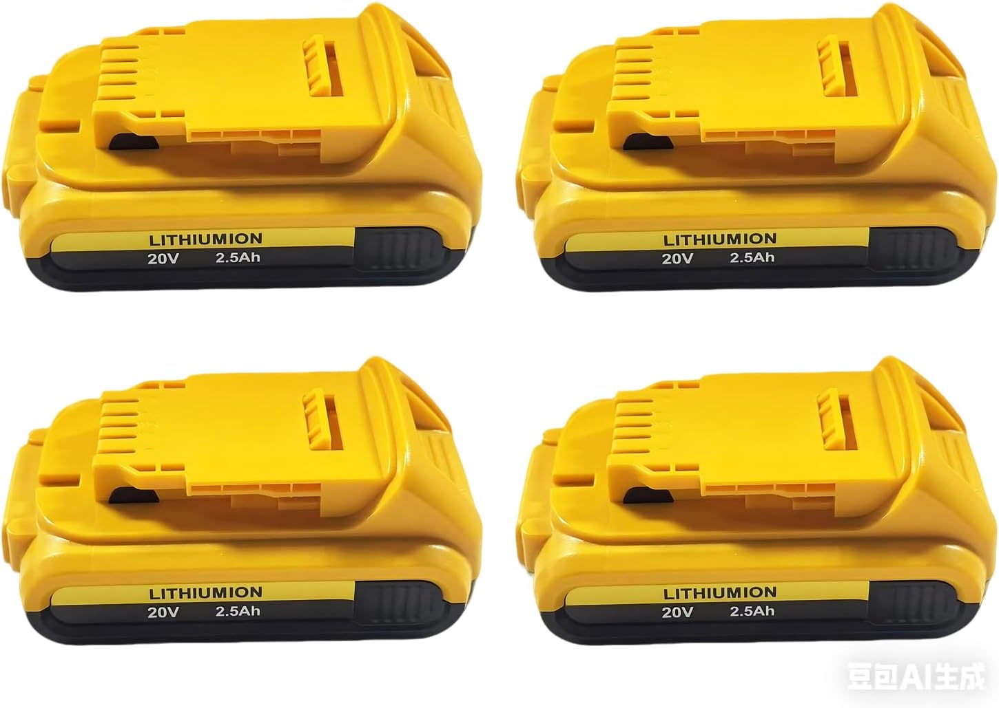 20V 2.3Ah MAX Battery 20Volt Lithium-ion Battery DCB200 DCB201 DCB205 DCV580 DCB180 for Dewalt 20V Cordless Tools Batteries Replacement 4 Pack