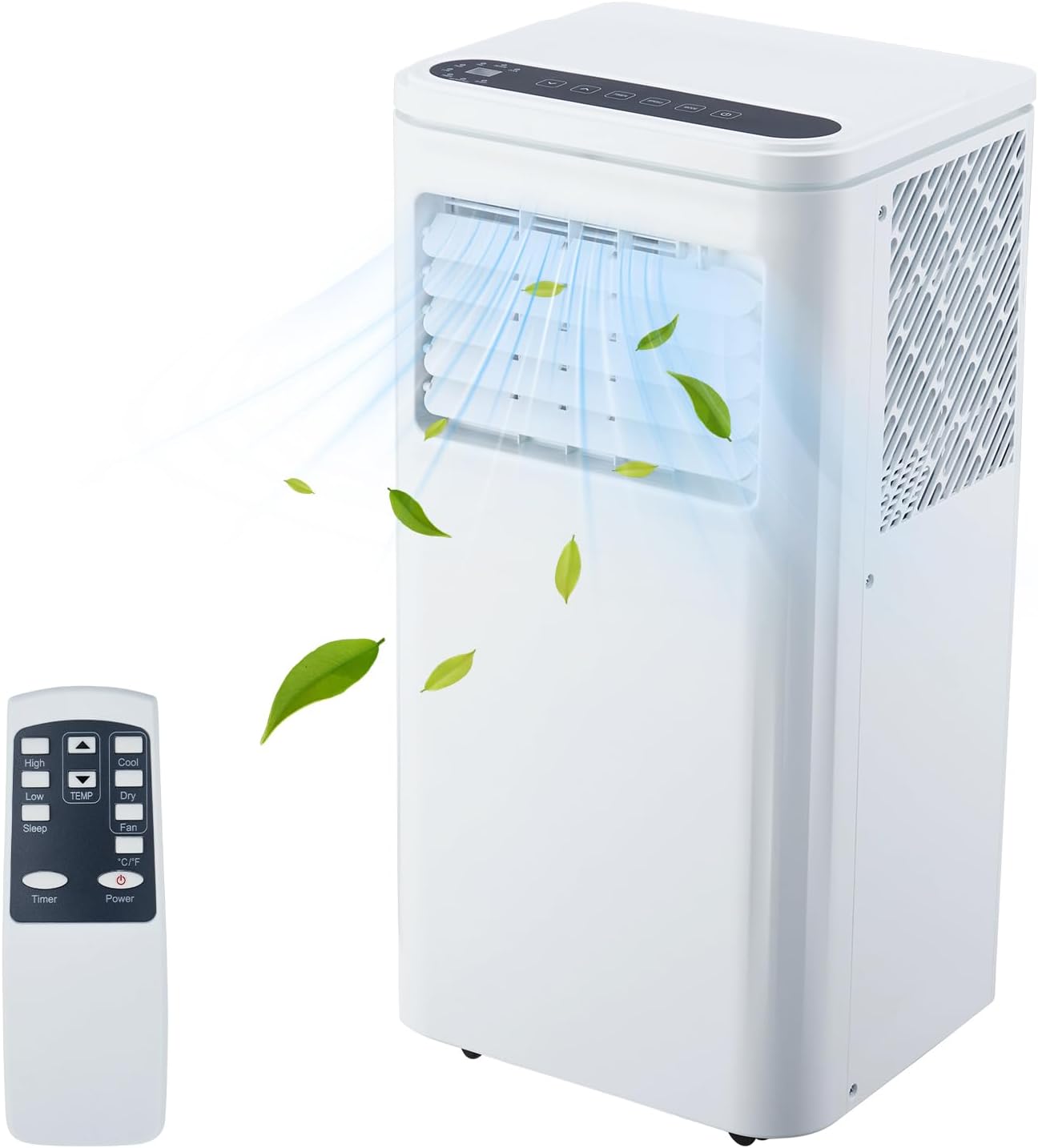 10000 BTU Portable Air Conditioner, Cools Up to 450 Sq. Ft, 3-In-1 Room Air Conditioner With Dehumidifier & Fan,LCD Display & Remote Control, Easy Install Kit for Home