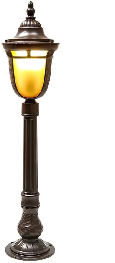 Brown External Path Lights E27 Antique Glass Waterproof Yard Lamps IP42 Nordic Garden Landscape Lawn Lights Driveway Pathway Walkway Floor Mount Lighting Fixture