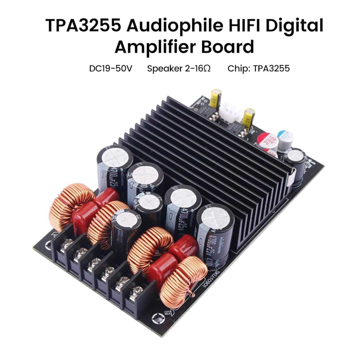 TPA3255 Class D Digital Sound Board DC19-50V HiFi Audio Amplifier Module 300W+300W Dual Channel 3.5MM Stereo Module