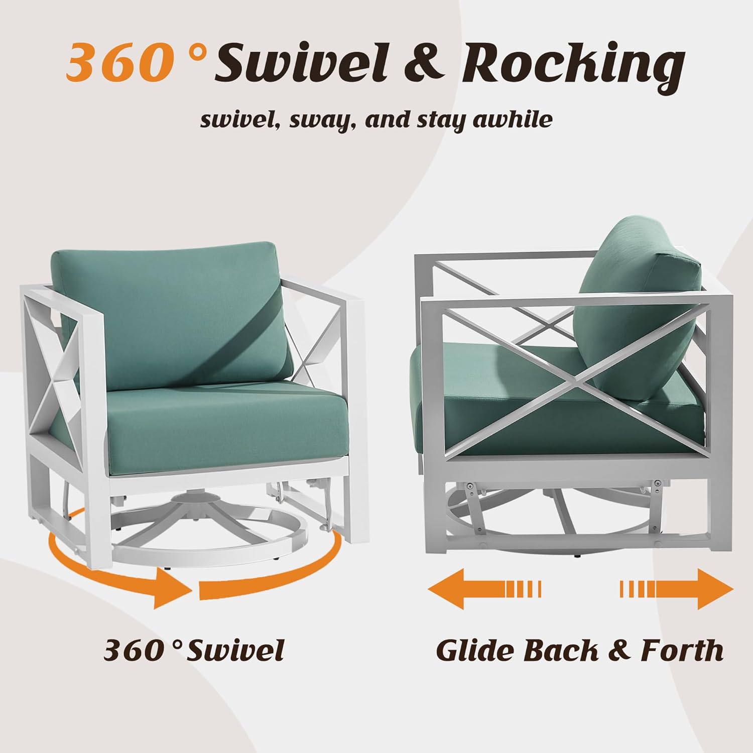 Aluminum Patio Furniture Set with Fire Pit Table,7-Seats Patio Sectional Conversation Sofa with 6