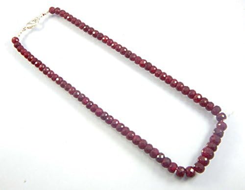 6-10 mm 18'' micro faceted natural ruby dyed bead strands