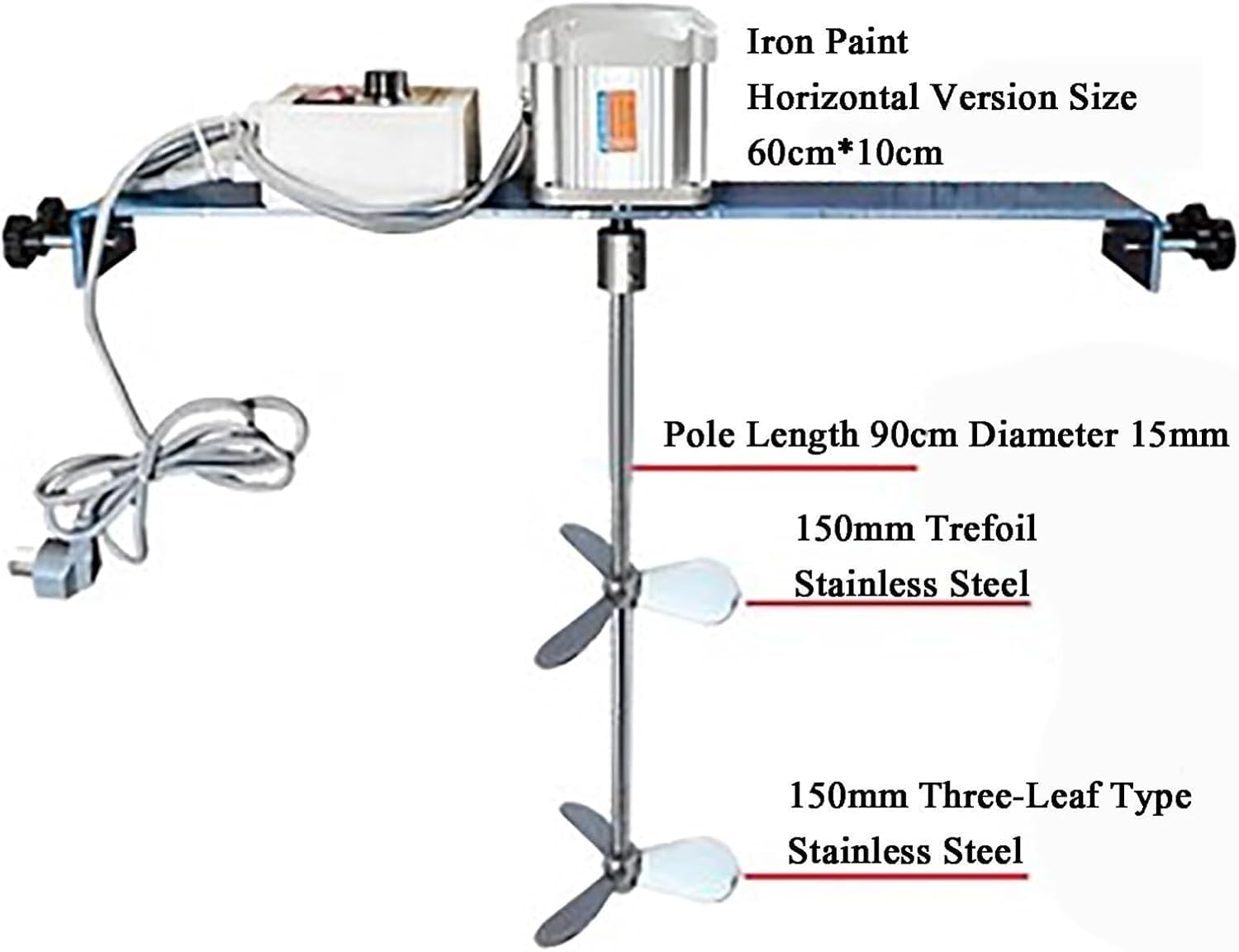 Ink Coating Mixing Tool, Electric Tank Barrel Paint Stirring Machine, Adjustable Speed, Low Noise, for Paint Coating Materials Viscous Liquid