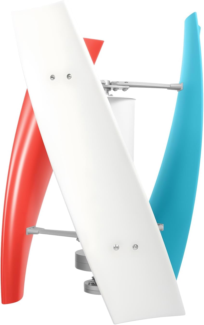 Wind Turbine Generator Kit,400W 12V Helix Maglev Axis Wind Generato, Vertical Axis Wind Turbine with 3 Blades Controller and Controller, for Boats, Gazebos, Houses