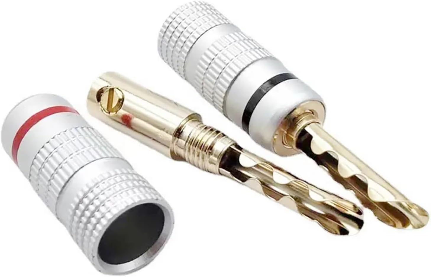 50Pcs/Lot Banana Plugs Connectors Audio Jack Wire Cable Screw Speaker Amplifier Connectors Plugs(50 Pieces)