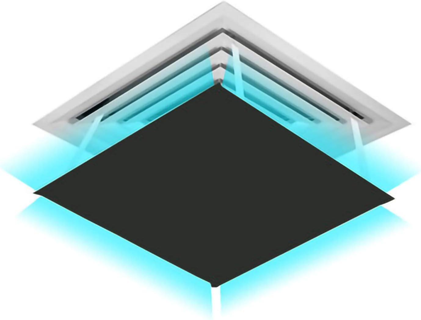 Air conditioner windshield Prevent Direct Blowing Central Air Conditioning Air, Square Air Conditioning Deflector,Outlet Ventilation Deflector, Waterproof Oxford Cloth Windshield