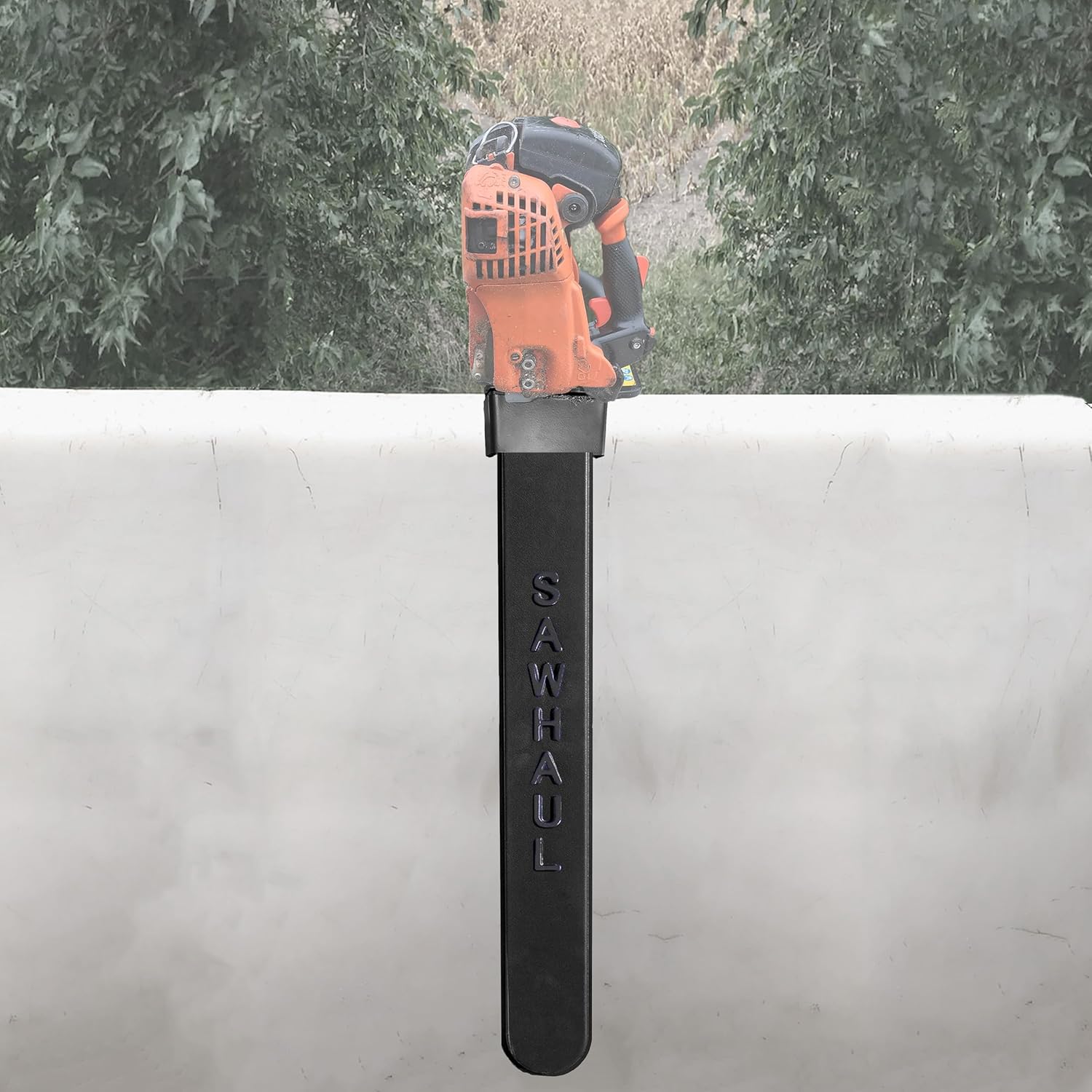 SawHaul Universal Chainsaw Carrier Kit for Aerial Bucket Trucks, 36 Inch Black Scabbard, Fixed Mount Holder Compatible with All Chainsaw Brands, Made in USA