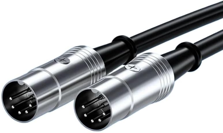 5-pin MIDI Audio Cable Male to Male XLR Adapter Cable Suitable for Electric Piano Keyboard(12m)