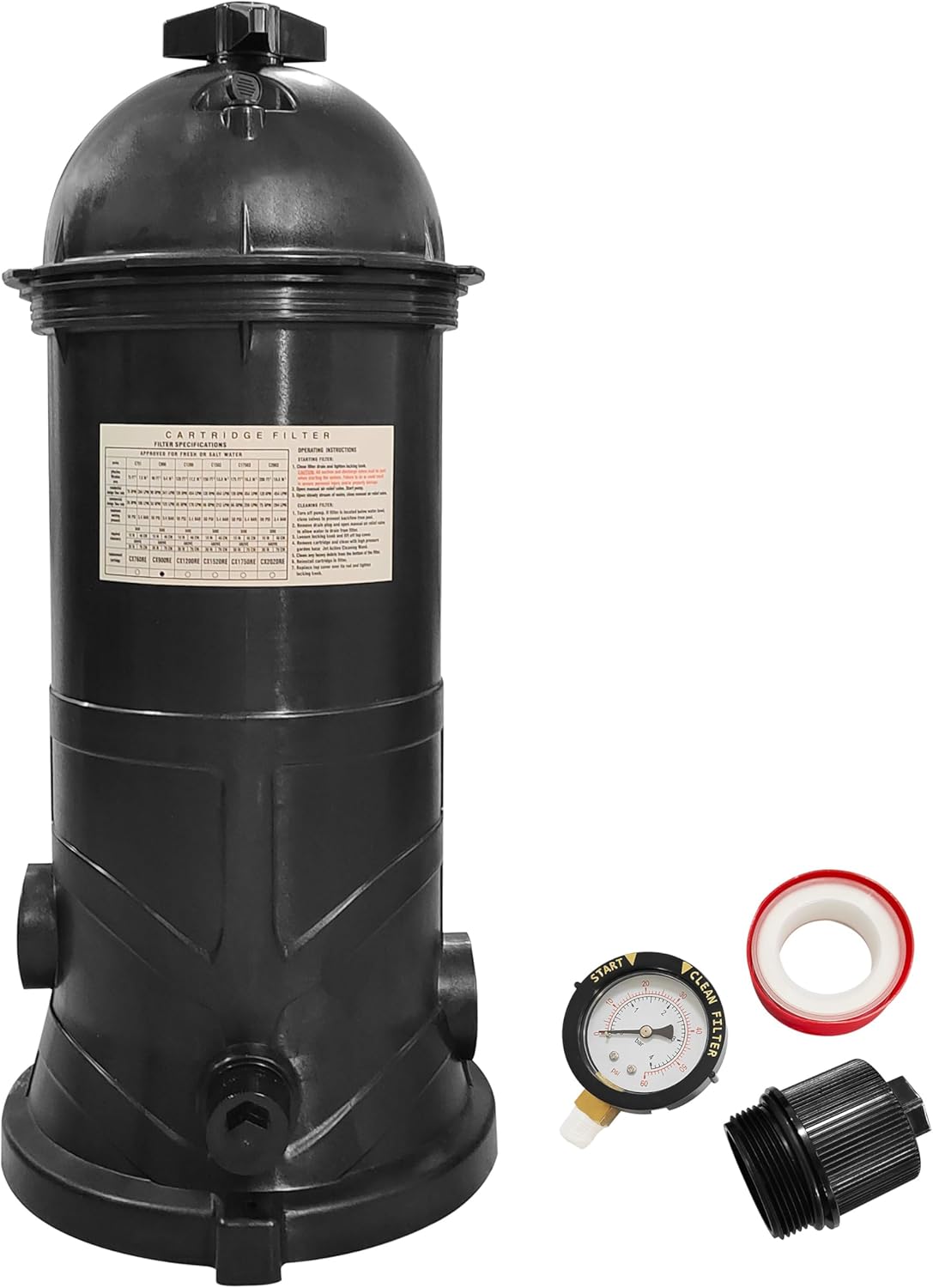 W3C9002 90 Sq.ft Pool Filter Replacement for Hayward StarClear Plus,Aftermarket Part,Black.