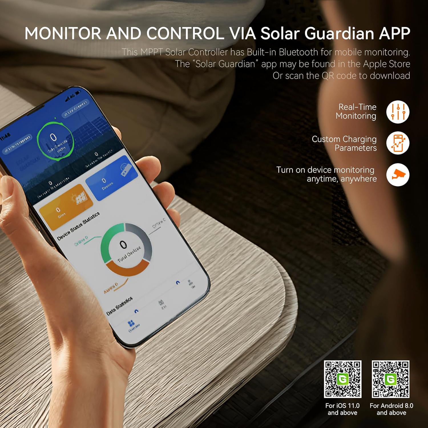 EPEVER 40A MPPT Solar Charge Controller 12V/24V Auto, Negative Grounded 40A Solar Regulator Support Batterless Run and fit for Lead-Acid and Lithium Battery