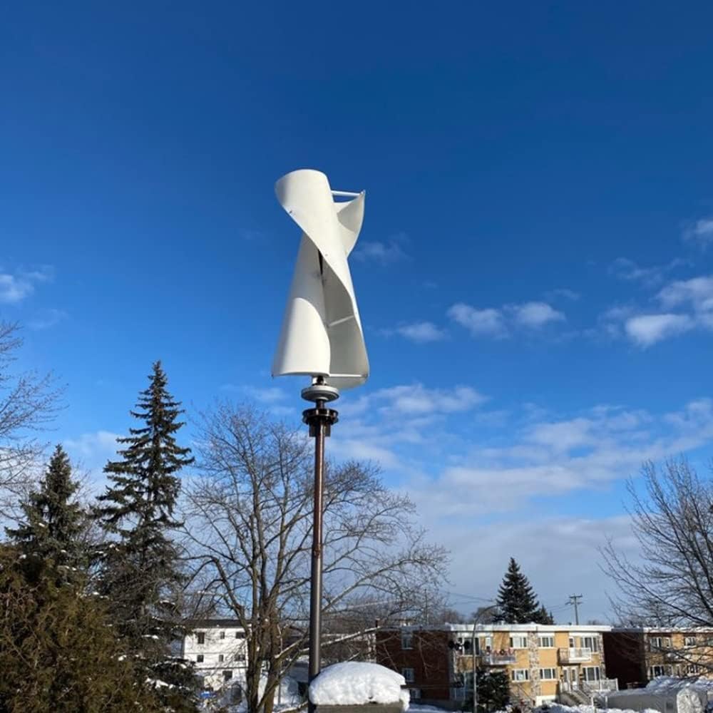 Wind Power Turbine Generator 8kw 10kw 24v 48v 8000w 10000w Wind Turbine Permanent Magnet Generator Vertical Axis Windmill with MPPT Controller (Color : Option 2, Size : White_48V_10KW)