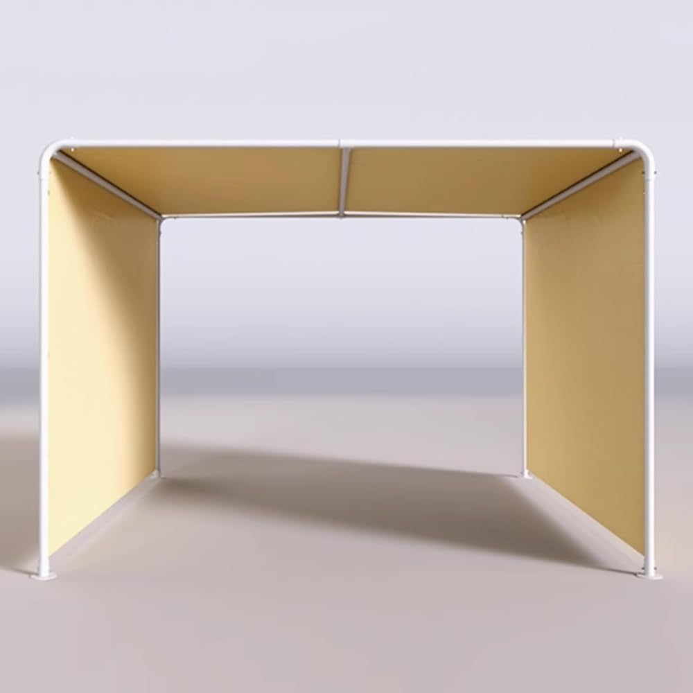 Retractable Canopy Outdoor Gazebo, Patio Metal Shelter, Outdoor Gazebo with Sun Shade Canopy and Steel Frame, Quick-Connect Sleeve Design, for Garden, Porch(Khaki)