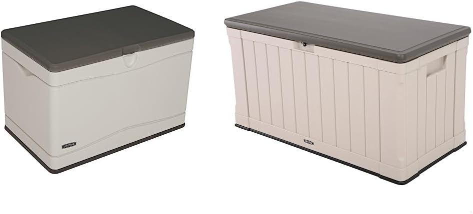Lifetime Deck Storage Boxes and Bench Combo (80 Gallon + 116 Gallon)