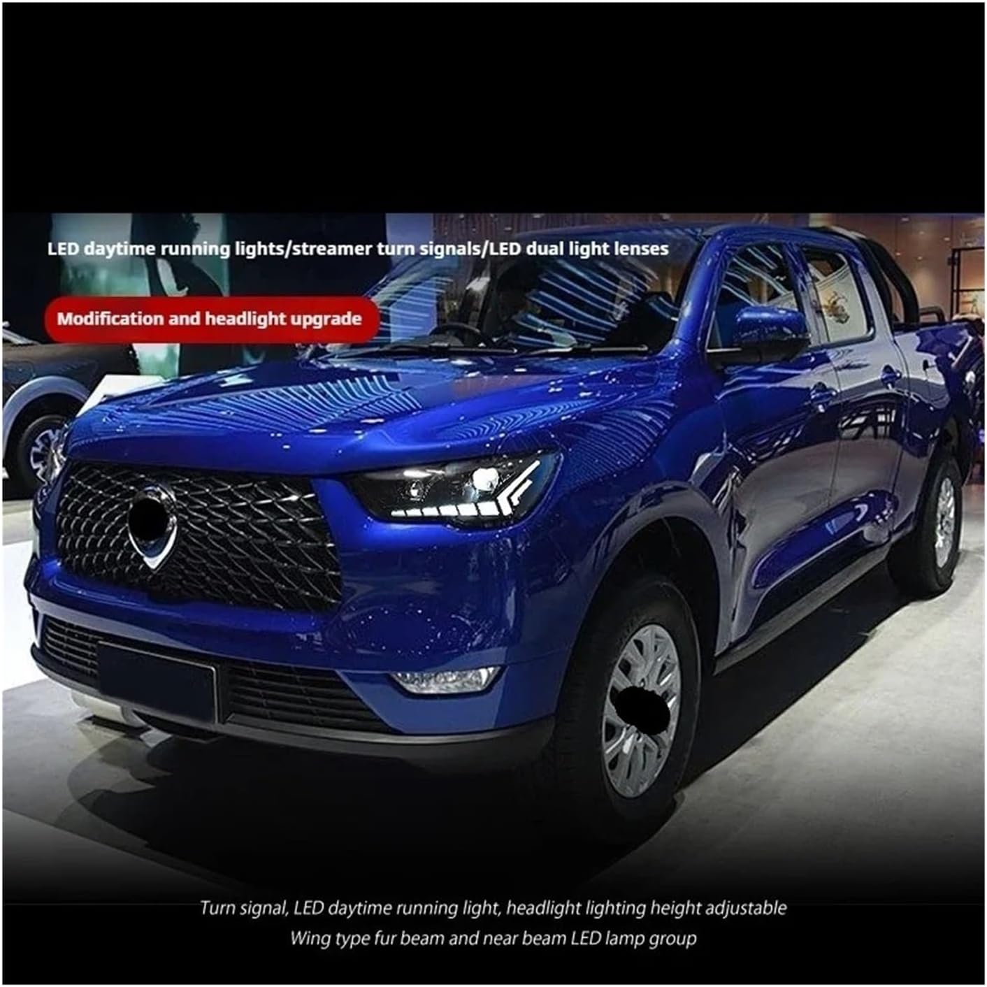 Car Lights Compatible For Great Wall POER Headlights 2019-2022 POER LED Projetor Headlamp Daytime Running Light Automotive Accessories