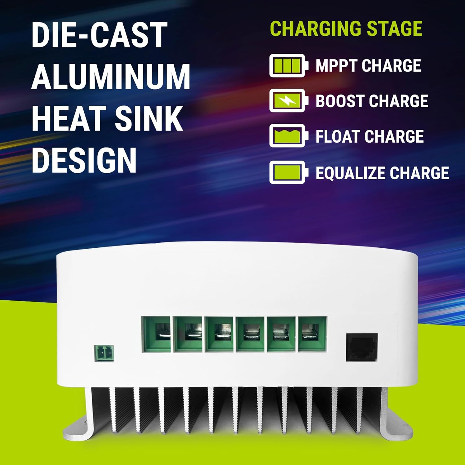 Newpowa MPPT 60A 12/24V Solar Charge Controller with LCD and Bluetooth for Solar Panel Control for Gel Sealed Flooded Lithium Battery
