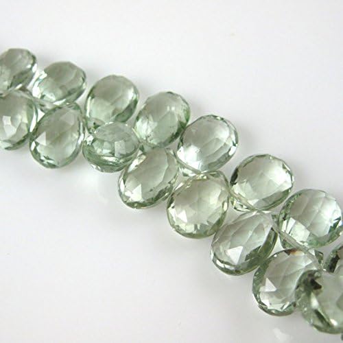 Green Amethyst Gemstone Bead,Semi Precious 100% Genuine Green Amethys Pear Shape Briolette Bead- Loose Beads-Grade B-14 mm 10 pcs