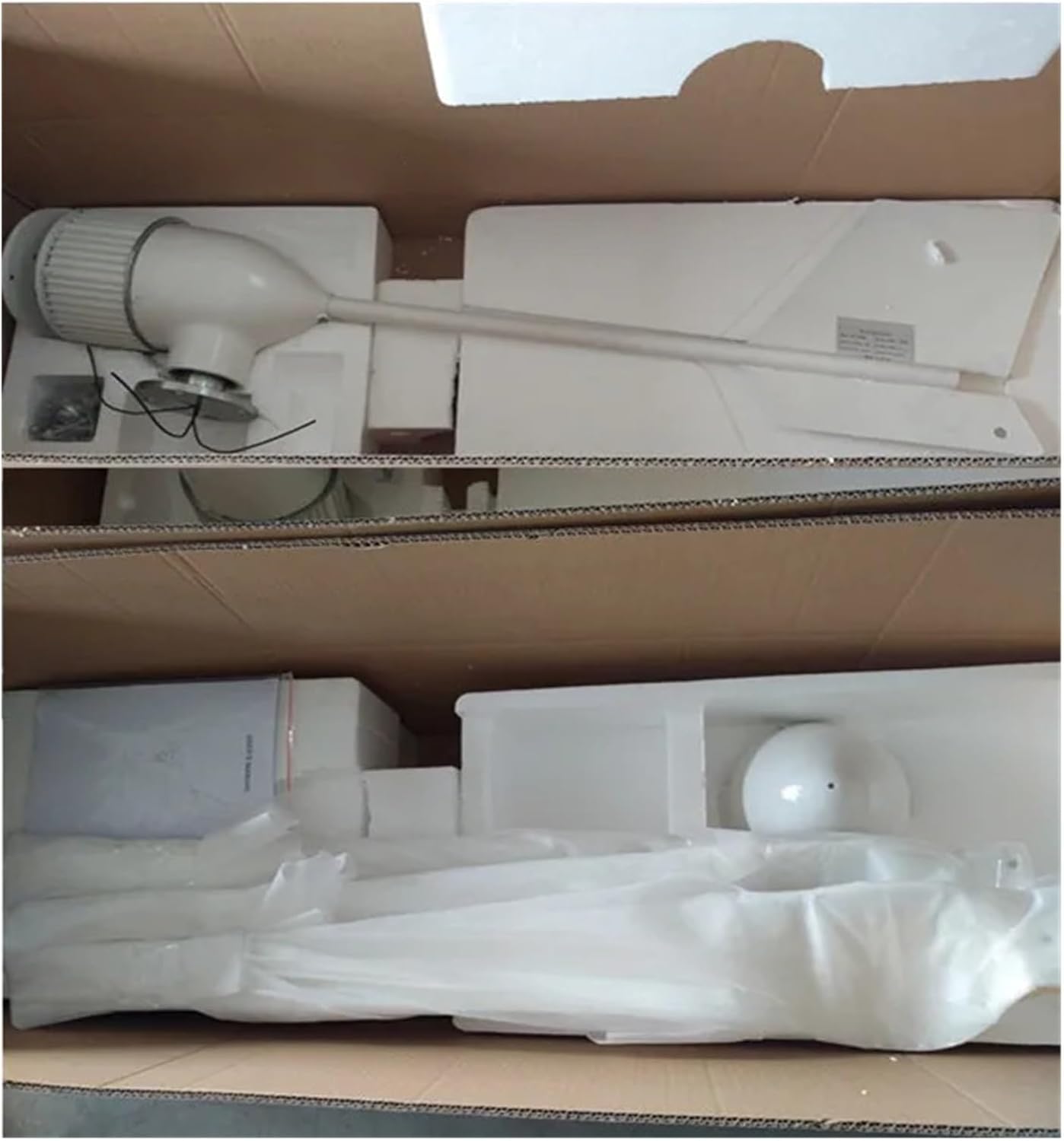 Wind Turbine Generator Kit, 1KW 24V 48V New Energy Wind Turbine Generator with 3 Blade 3m/s Low Wind Speed Starting Wind Turbines for Hybrid Solar Wind System(48V)