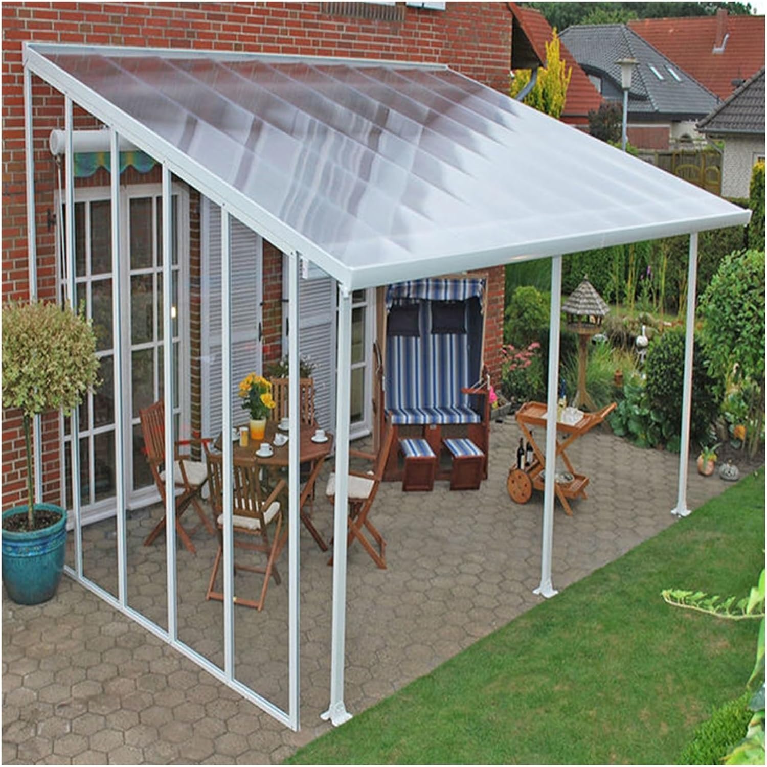 Transparent Polycarbonate Sheets - Clear Acrylic Roof Panels for Greenhouse, Garden Canopy, Patio Cover - UV Resistant, Customizable (Size : 6X 26.2ft)