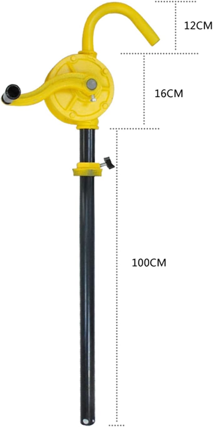 Hand Tool Rotary Barrel Pump,Drum Rotary Hand Pump New Oil Fuel Barrel Heavy Duty，Transfers Antifreeze, Gas, Kerosene, Hydraulic Fluid, Oils and More for Use On 15 to 55 Gallon Drums