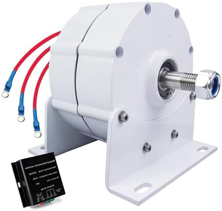 12000W 3 Phase Permanent Magnet Alternator - High Efficiency 12V/24V/48V Electric Generator for Wind Turbines, DIY AC Motor with Controller, Ideal for Renewable Energy Solutions