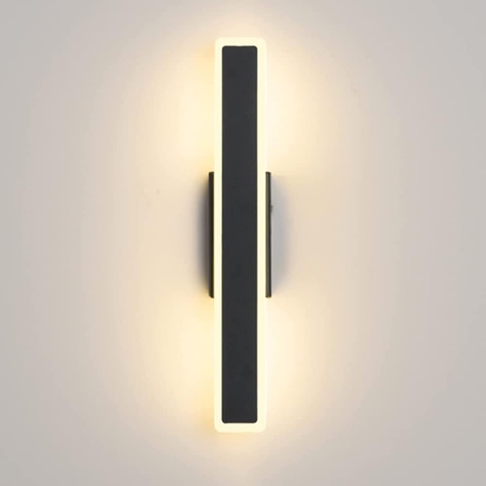 Wall Light Modern Iron Sconces Three-Color ble Indoor Rectan LED Mounted Lamp Home Simple Lantern Compatible withoom Bedside Decor(Silver,Height: 46CM)