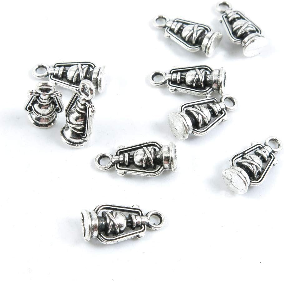 2390 Pieces Antique Silver Tone Jewelry Making Charms Crafting Beading Craft G1XW2 Lantern