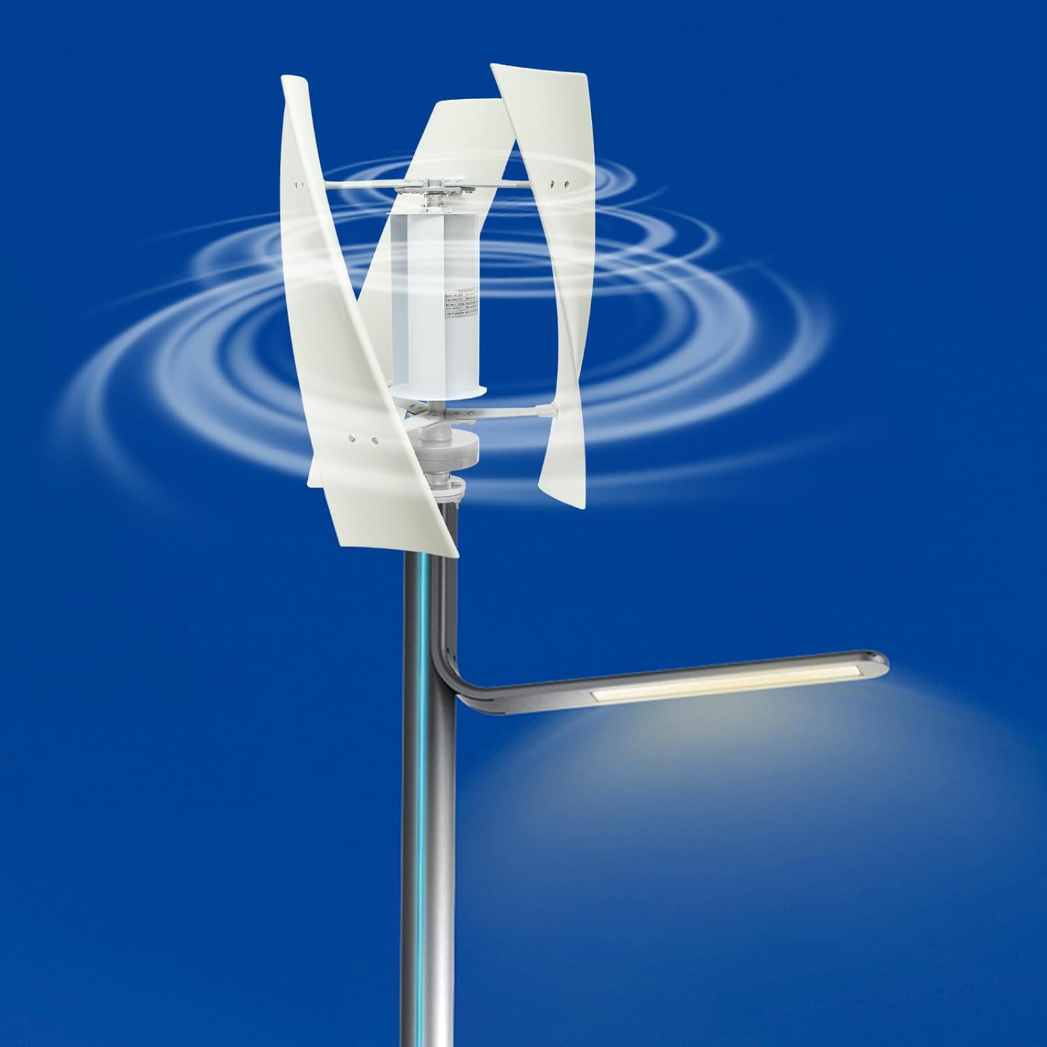 500W Vertical Wind Turbine, Generate Electricity Generator Kit, Winds Alternators with Auxiliary Wind Wheel, for Boats, Gazebos, Cabins, Mobile Homes