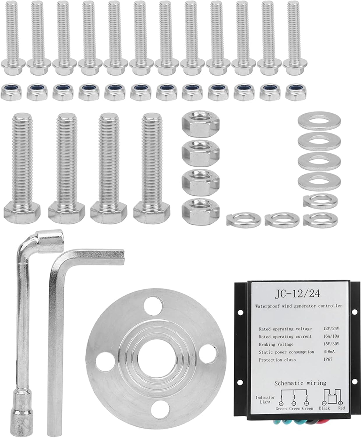 Small Windmill Turbines Generator, Wind Mill Generator Kit, Wind Industrial Machinery Equipment 800W with 6 Blade for Boat and Home Charging (24V)