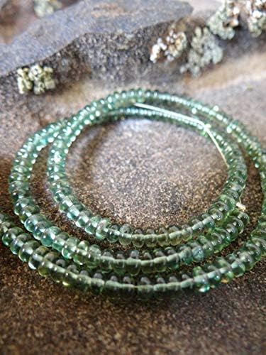ethereal green apatite | smooth rondelles | 3x1.5-1.75mm | sold in sets of 10 or 20 pieces