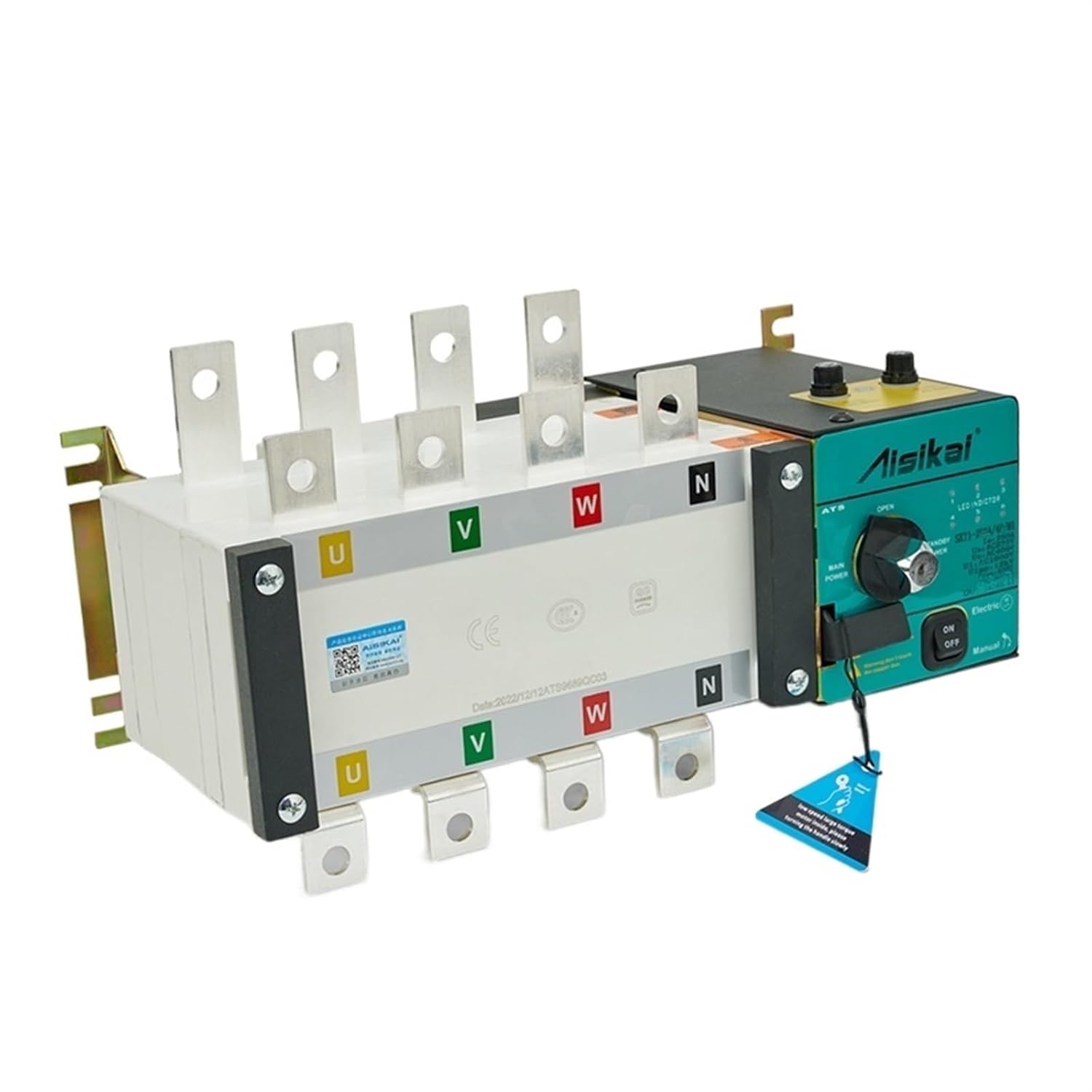 ATS 630a 800A 4p Controller Automatic Transfer Switch Three Phase Smart Intelligent Dual Power Transfer for Generator Set (Color : 800A)