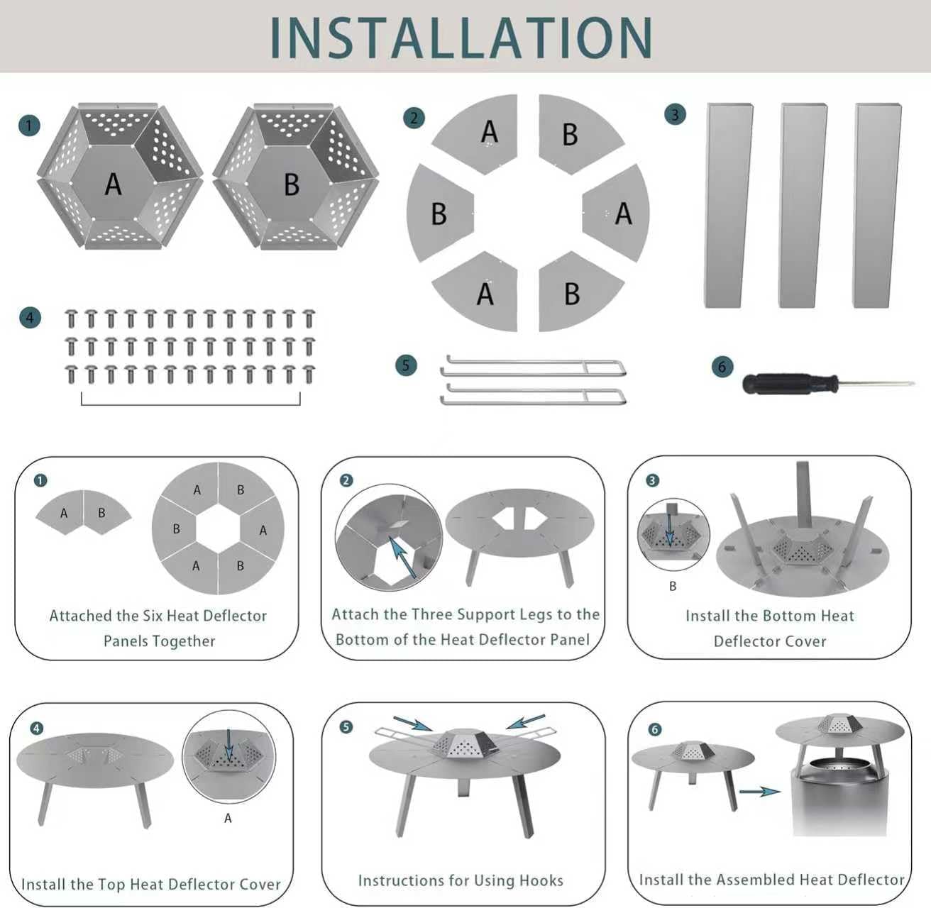 Heat Deflector for Solo Stove Bonfire 19.5