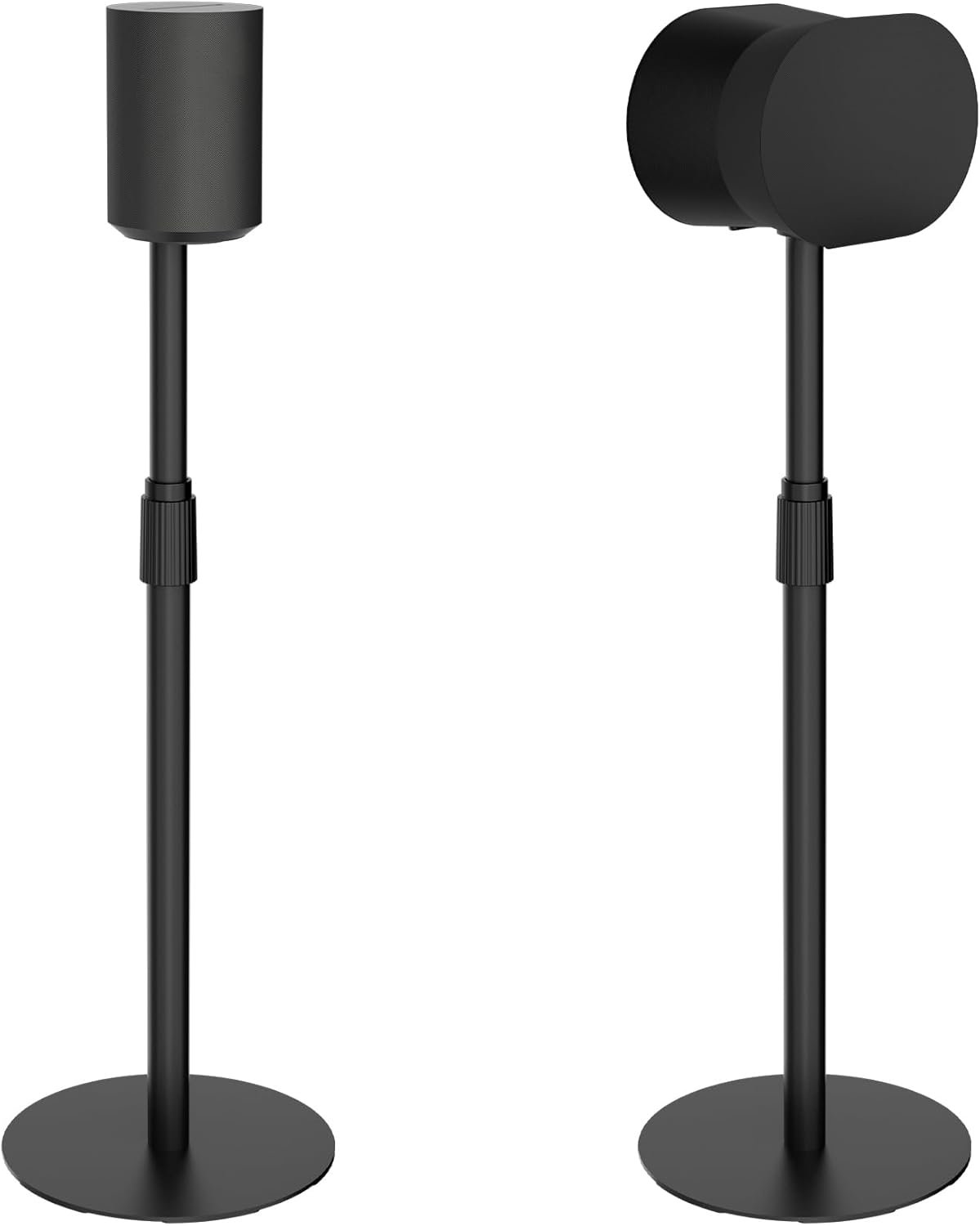 Adjustable Height Speaker Stands Compatible with SONOS Era 300 and Era 100, Height Adjustable up to 42.6'', Floor Stands with Cable Management, Speaker Mount, Black, 2 Pack (Pair)