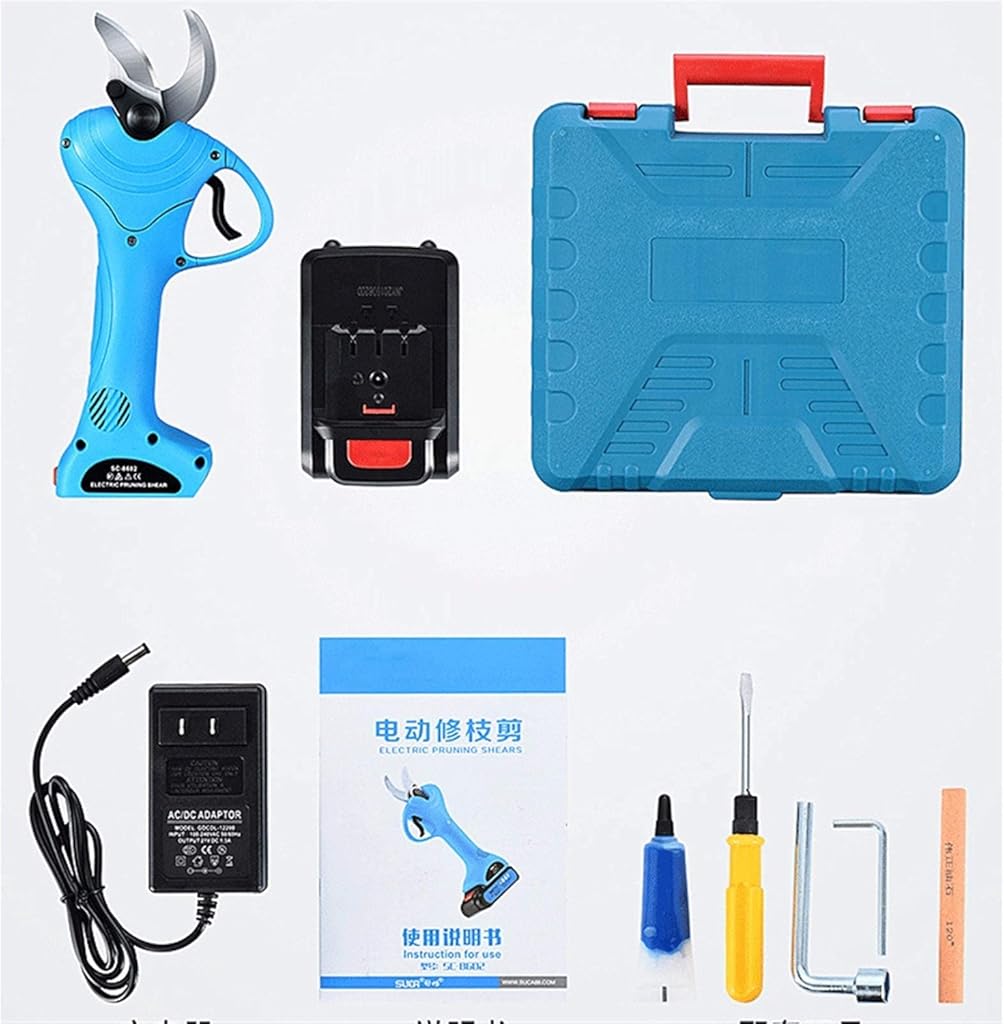 New Professional Electric Pruning Shears Cordless Secateurs Electric Gardening Shears Hand Secateurs Trim Tree Twigs Shrubs & Plant Stems Cut Through